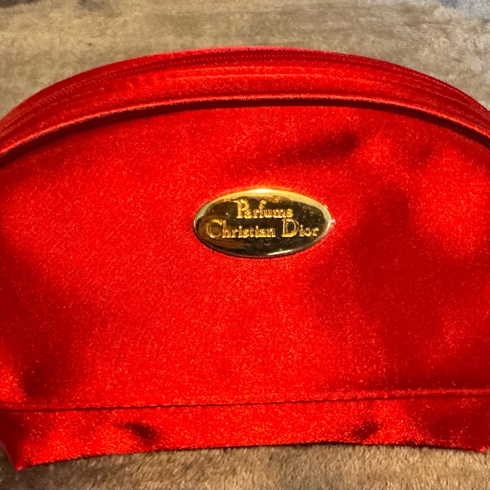 Christian Dior Vibrant Red Makeup Pouch